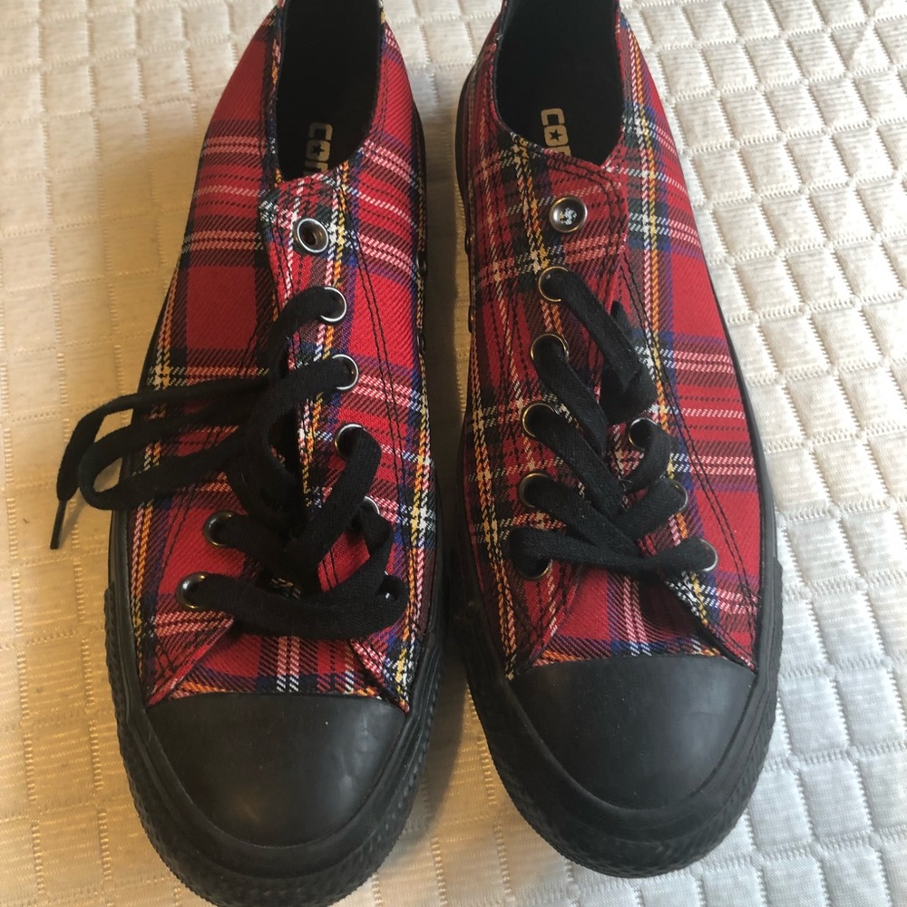 Red Plaid Converse
